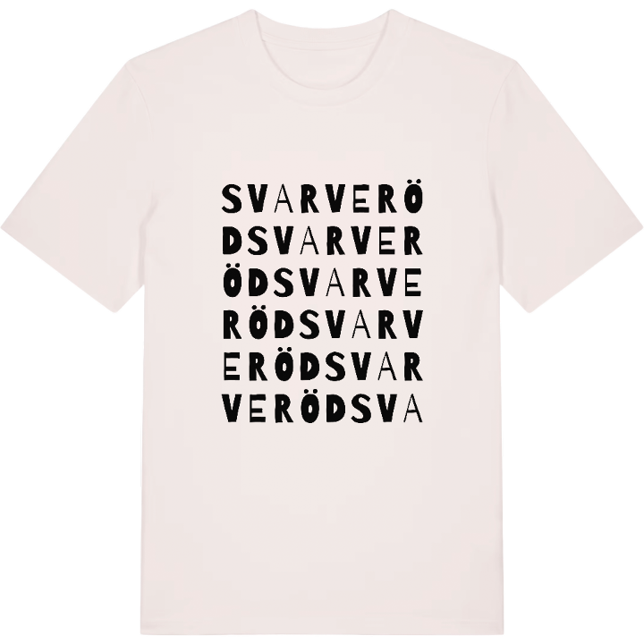 Svarveröd ordlek t-shirt – t-shirt från PinShirt