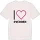 Jag älskar Svedden t-shirt stort tryck
