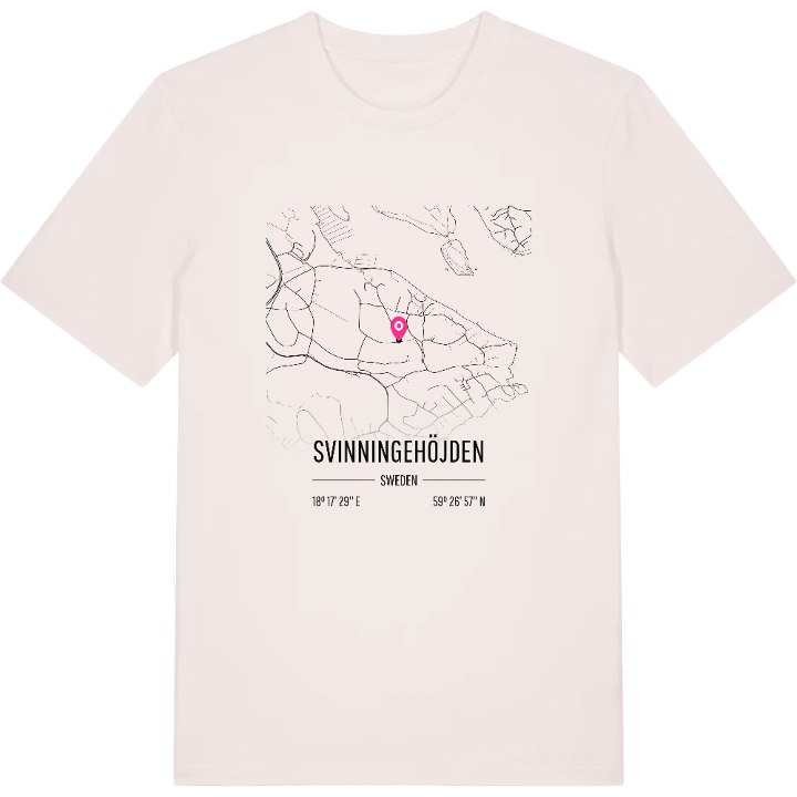 Svinningehöjden karta t-shirt – t-shirt från PinShirt