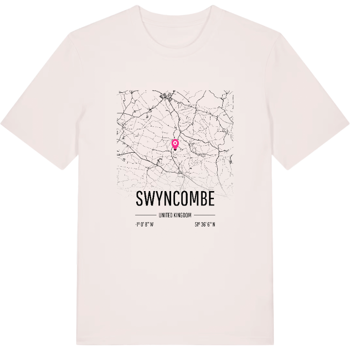 Swyncombe karta t-shirt – t-shirt från PinShirt