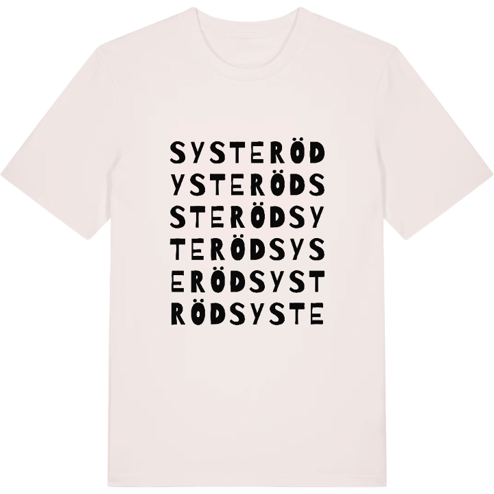 Systeröd ordlek t-shirt – t-shirt från PinShirt