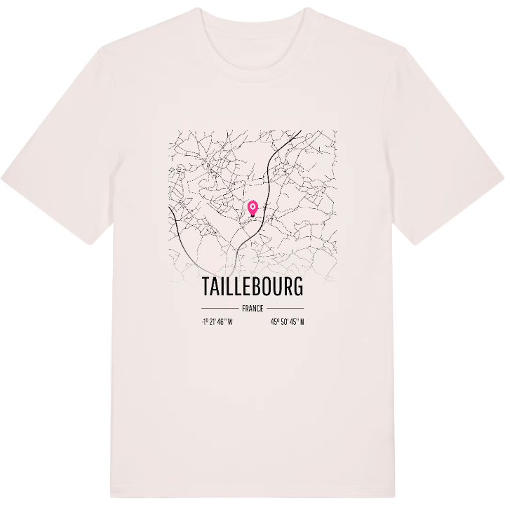 Taillebourg karta t-shirt – t-shirt från PinShirt