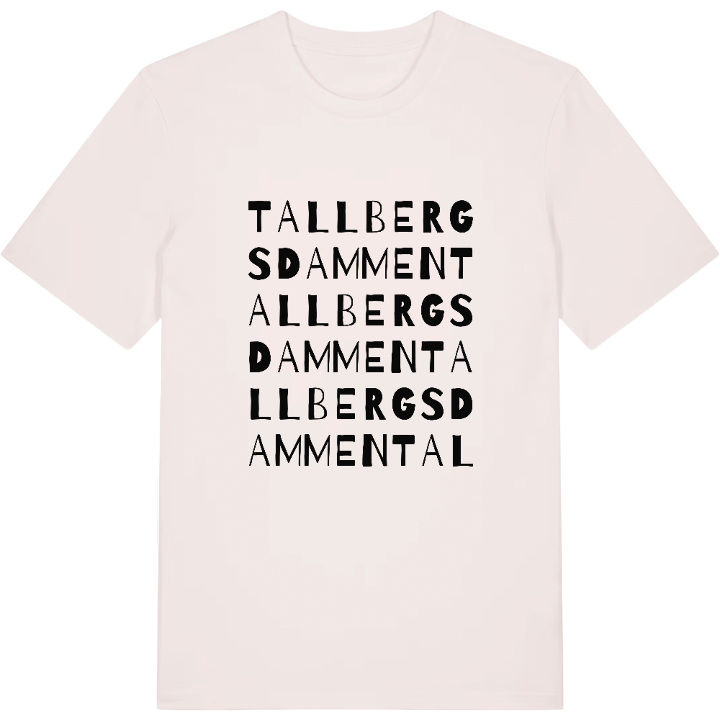 Tallbergsdammen ordlek t-shirt – t-shirt från PinShirt