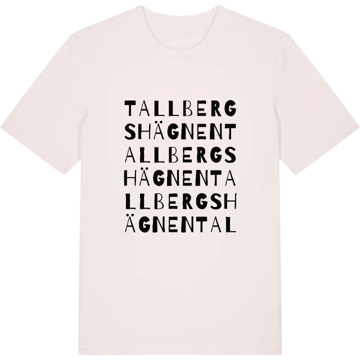 Tallbergshägnen ordlek t-shirt – t-shirt från PinShirt