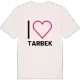 Jag älskar Tarbek t-shirt stort tryck