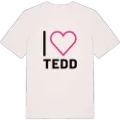 Jag älskar Tedd t-shirt stort tryck
