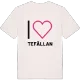 Jag älskar Tefällan t-shirt stort tryck