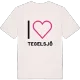 Jag älskar Tegelsjö t-shirt stort tryck