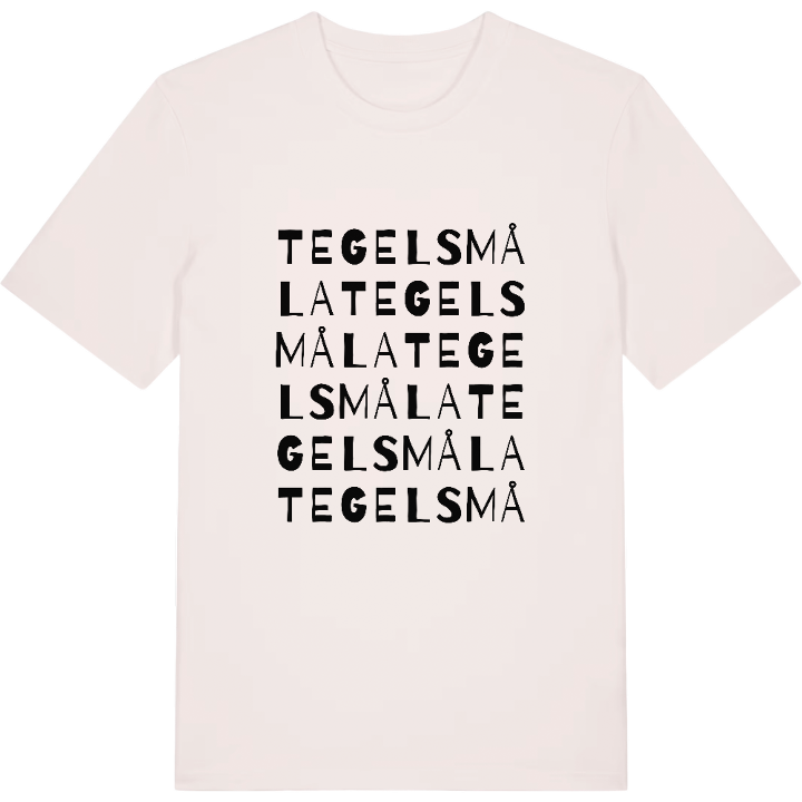 Tegelsmåla ordlek t-shirt – t-shirt från PinShirt