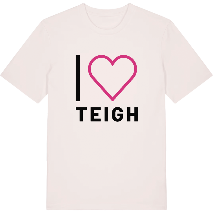 Jag älskar Teigh t-shirt stort tryck – t-shirt från PinShirt
