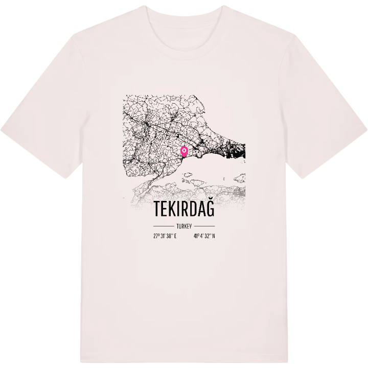 Tekirdağ karta t-shirt – t-shirt från PinShirt