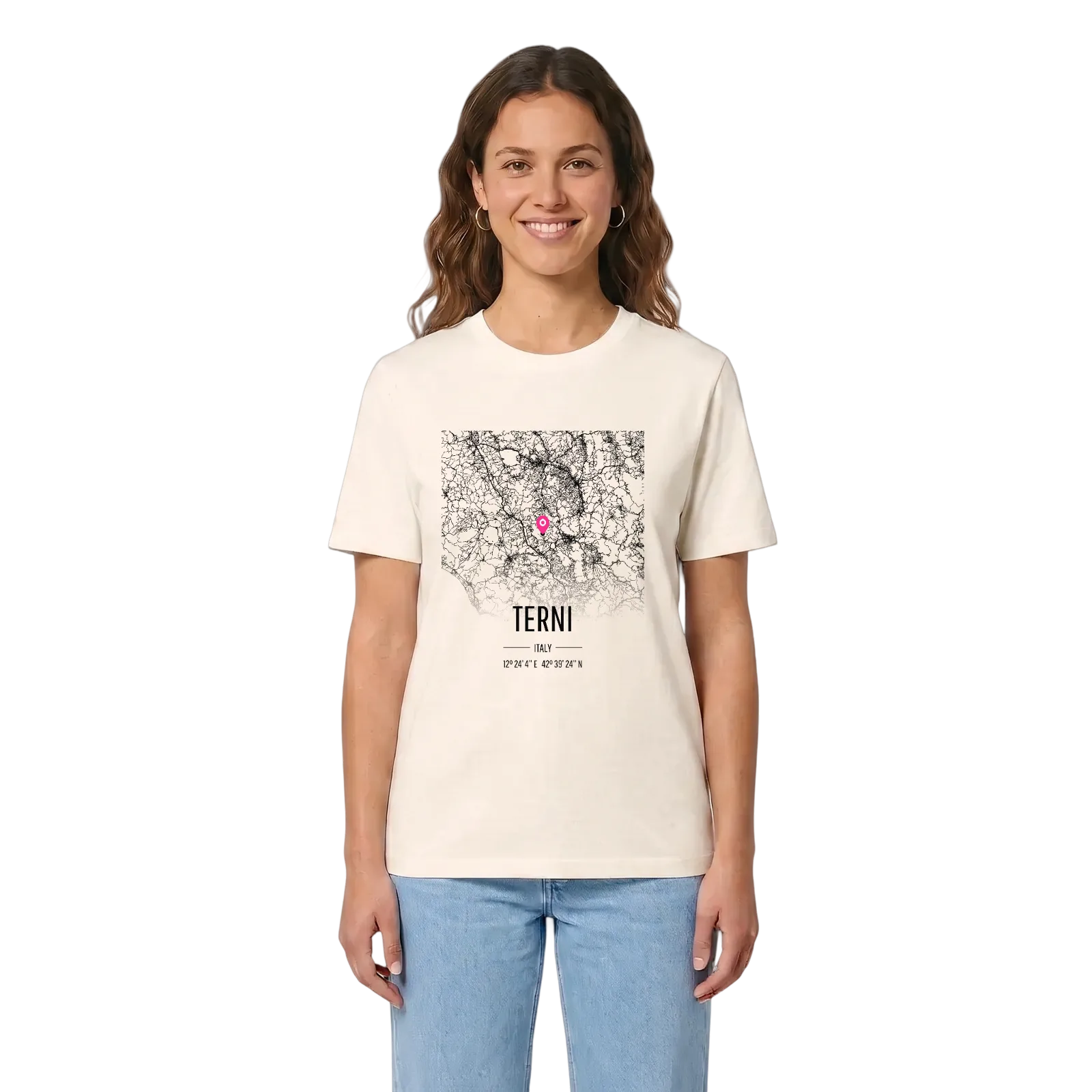 Terni karta t-shirt – Vintage White, i miljö