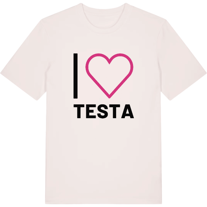 Jag älskar Testa t-shirt stort tryck – t-shirt från PinShirt