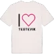 Jag älskar Testevik t-shirt stort tryck
