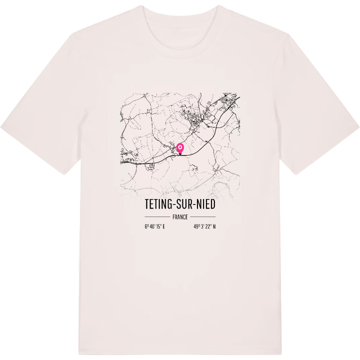 Teting-sur-Nied karta t-shirt – t-shirt från PinShirt