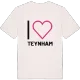 Jag älskar Teynham t-shirt stort tryck