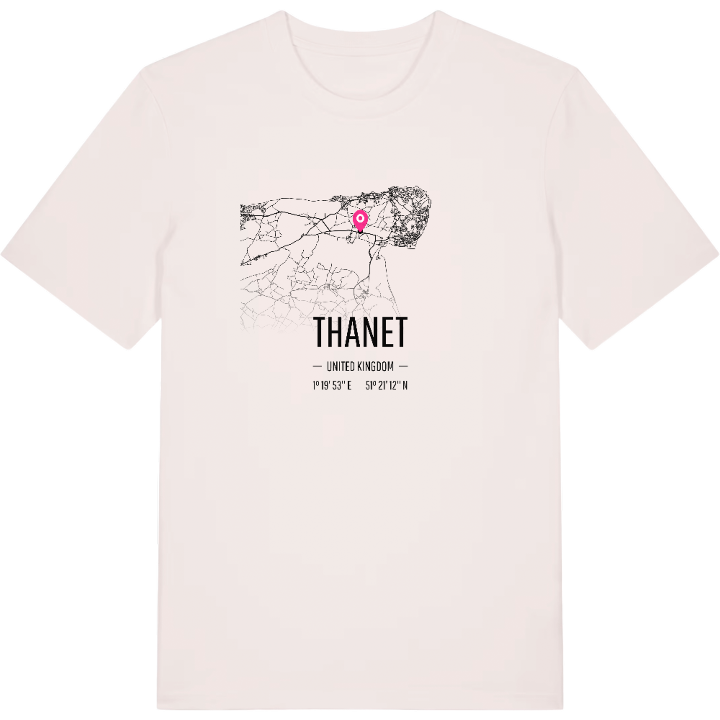 Thanet karta t-shirt – t-shirt från PinShirt