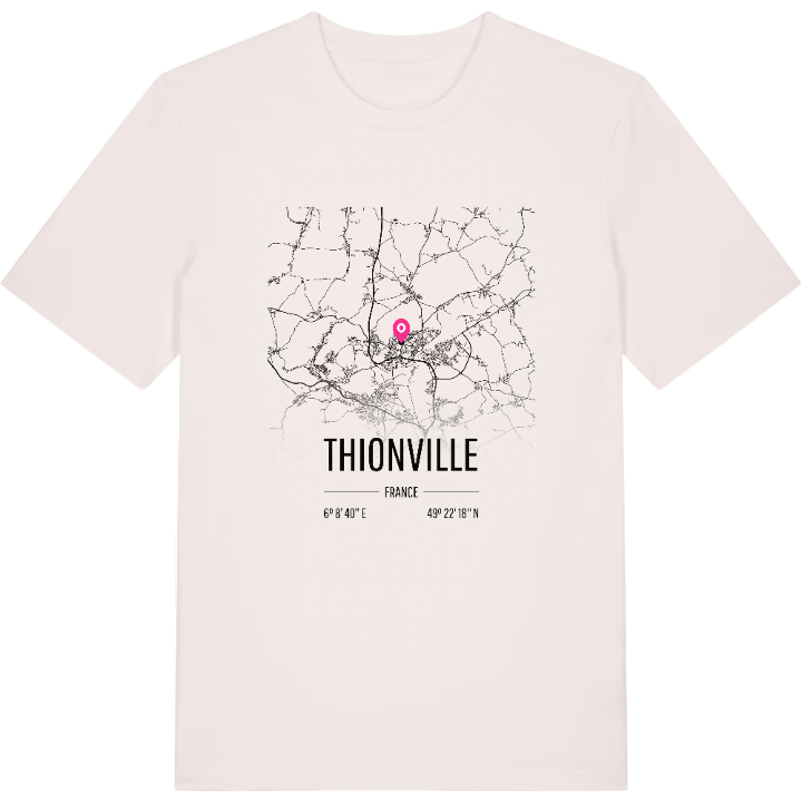 Thionville karta t-shirt – t-shirt från PinShirt