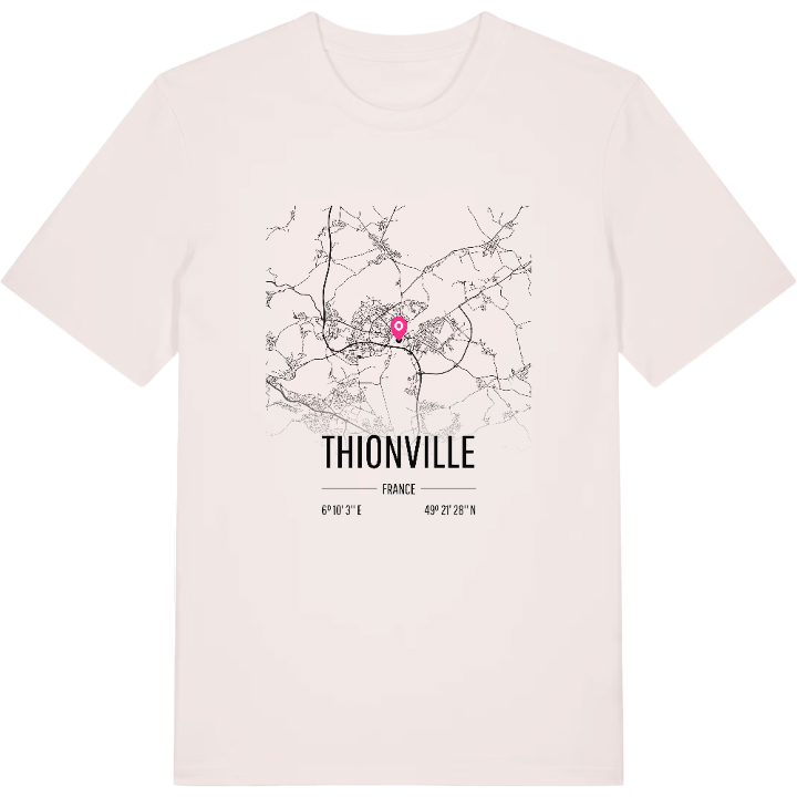 Thionville karta t-shirt – t-shirt från PinShirt