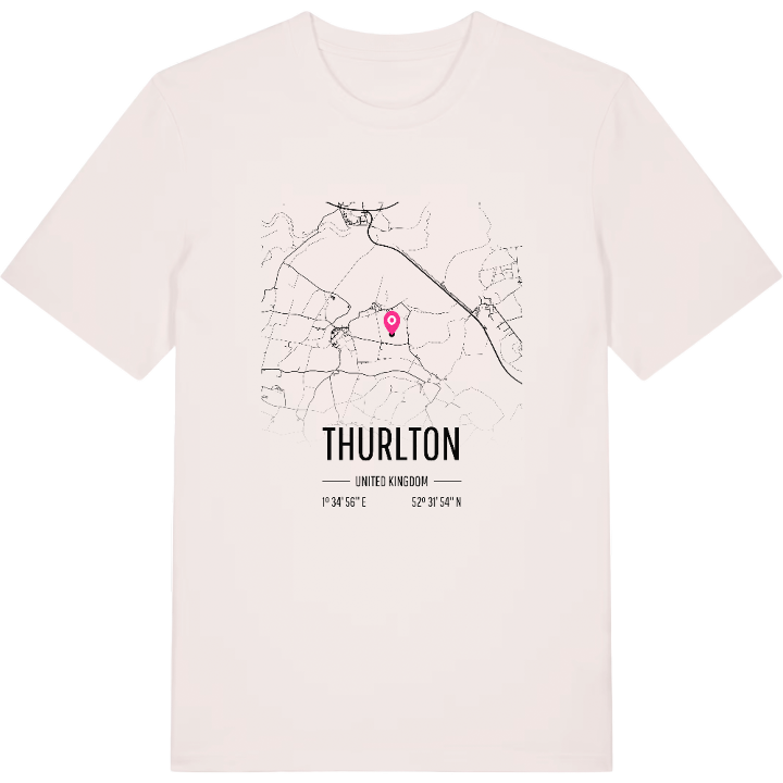 Thurlton karta t-shirt – t-shirt från PinShirt