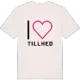 Jag älskar Tillhed t-shirt stort tryck
