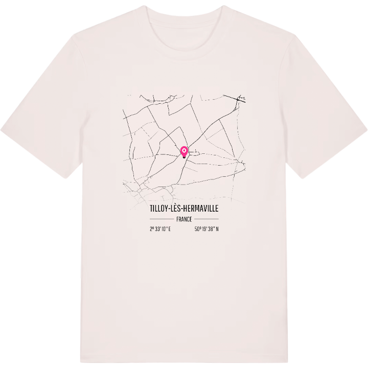 Tilloy-lès-Hermaville karta t-shirt – t-shirt från PinShirt