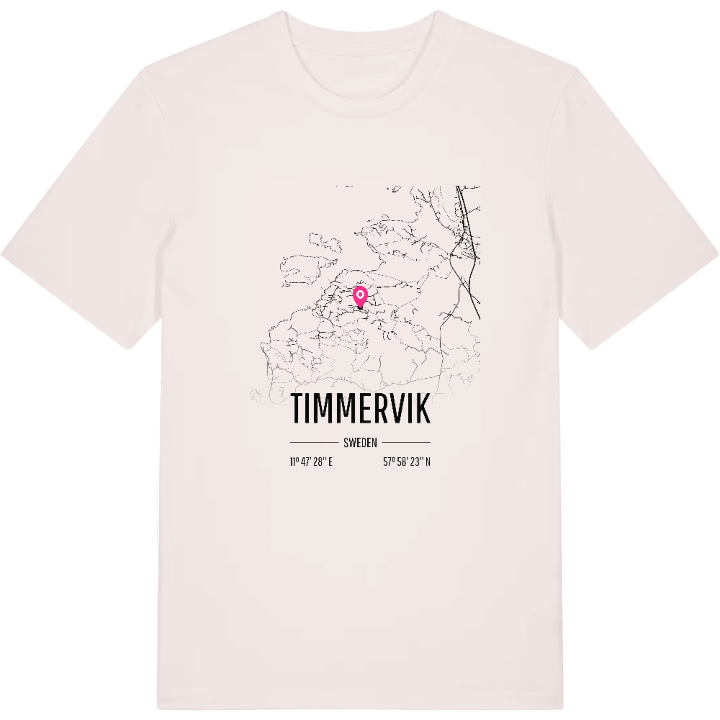 Timmervik karta t-shirt – t-shirt från PinShirt