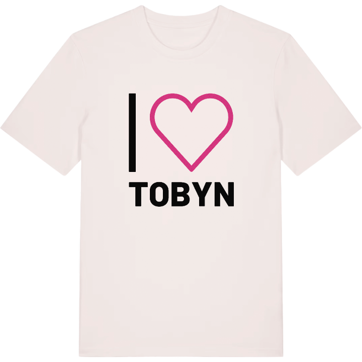 Jag älskar Tobyn t-shirt stort tryck – t-shirt från PinShirt