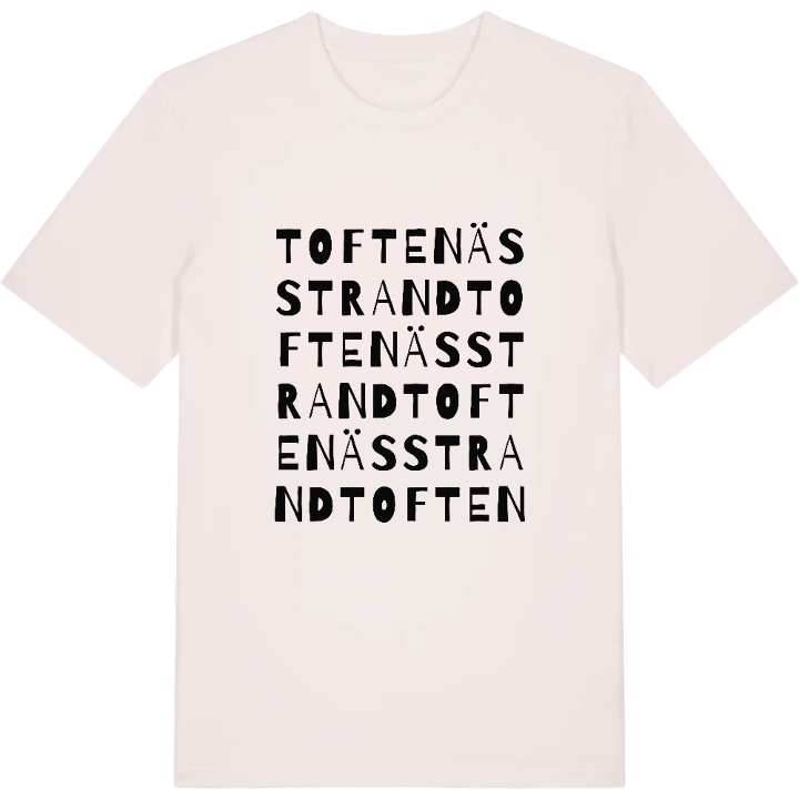 Toftenäs strand ordlek t-shirt – t-shirt från PinShirt