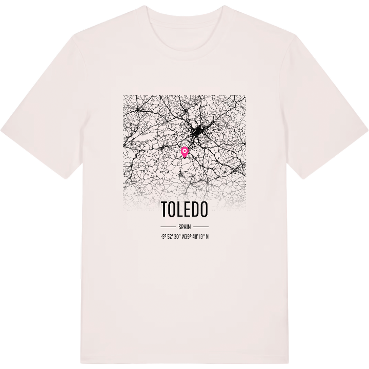 Toledo karta t-shirt – t-shirt från PinShirt