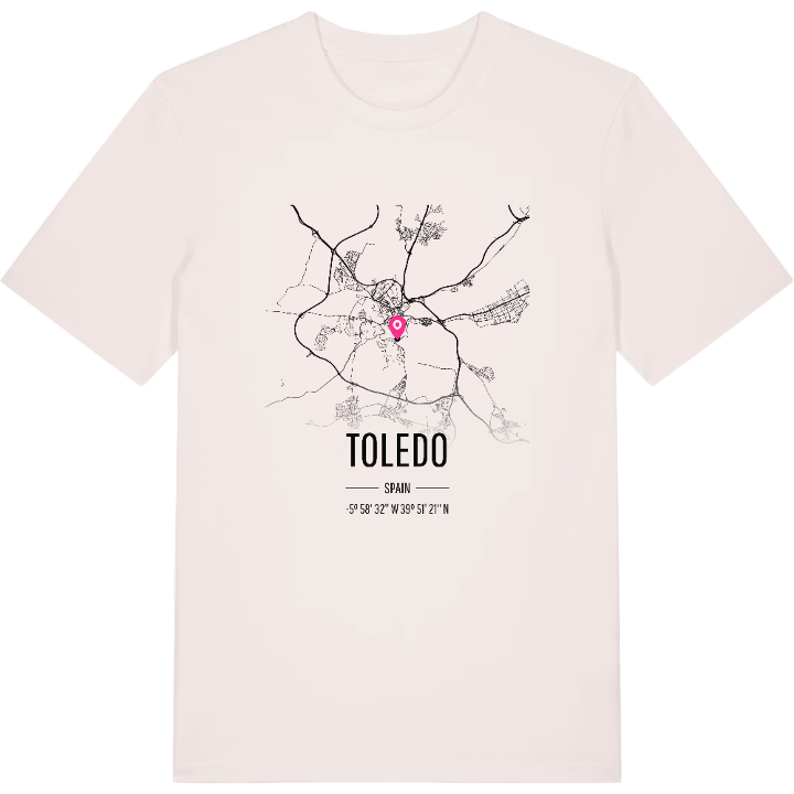 Toledo karta t-shirt – t-shirt från PinShirt