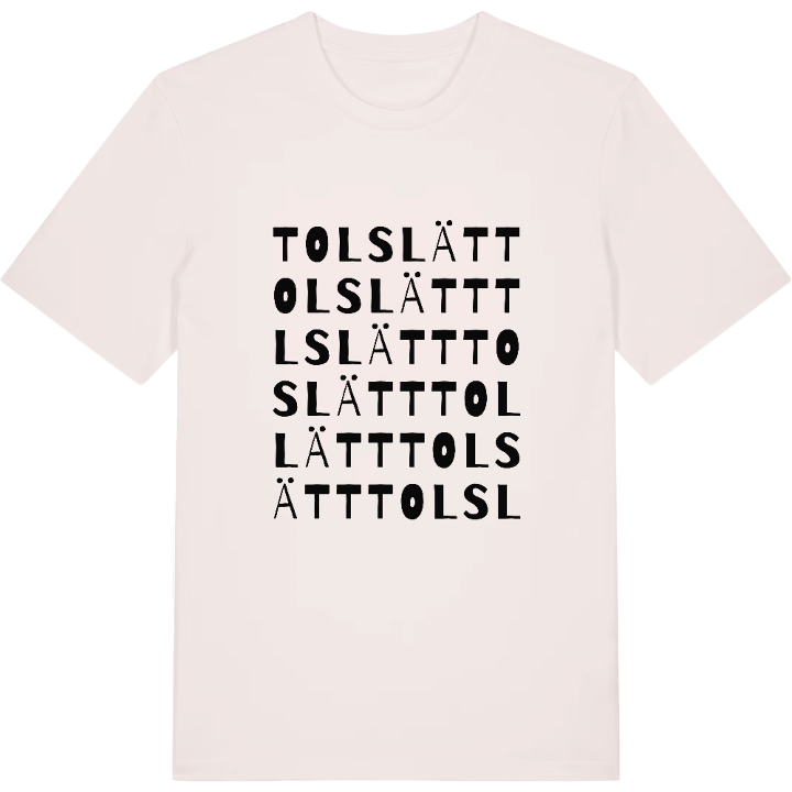 Tolslätt ordlek t-shirt – t-shirt från PinShirt