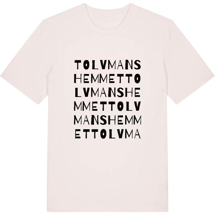 Tolvmanshemmet ordlek t-shirt – t-shirt från PinShirt