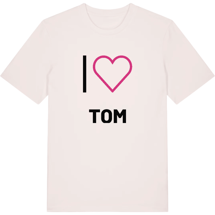 Jag älskar Tom t-shirt stort tryck – t-shirt från PinShirt