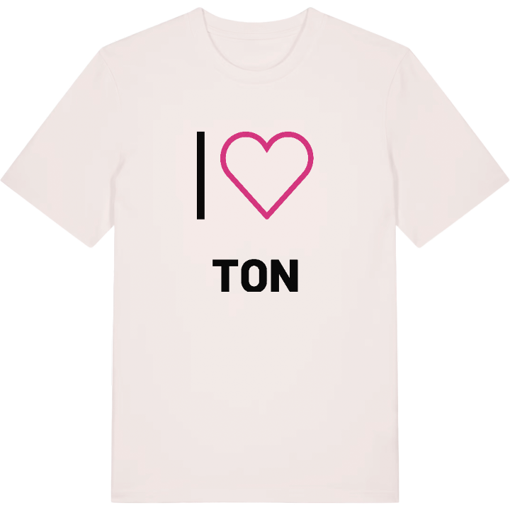 Jag älskar Ton t-shirt stort tryck – t-shirt från PinShirt