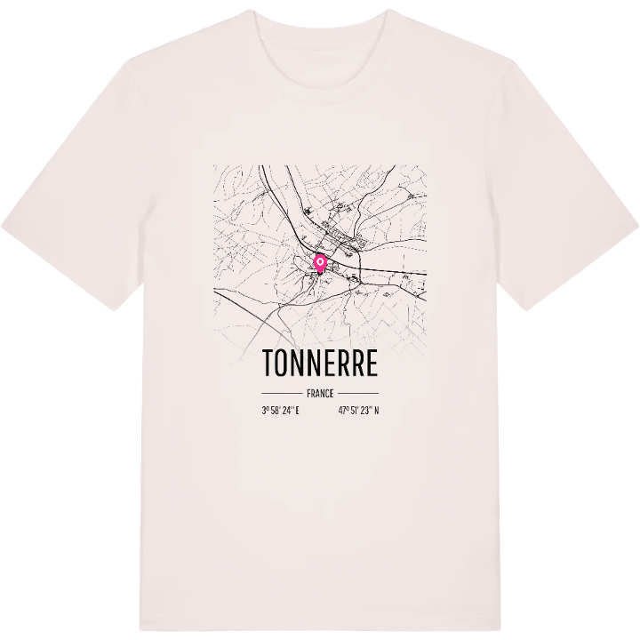Tonnerre karta t-shirt – t-shirt från PinShirt