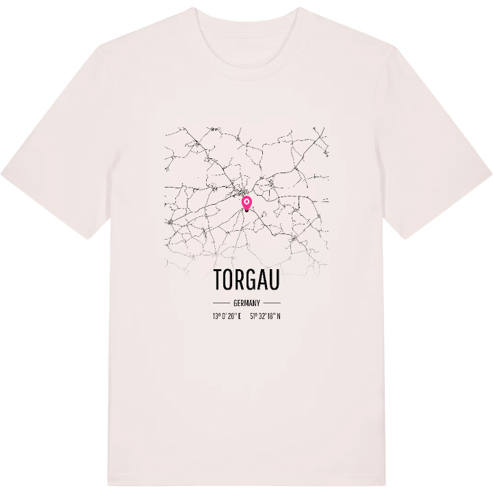 Torgau karta t-shirt – t-shirt från PinShirt