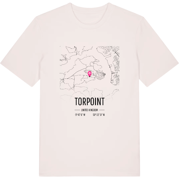 Torpoint karta t-shirt – t-shirt från PinShirt