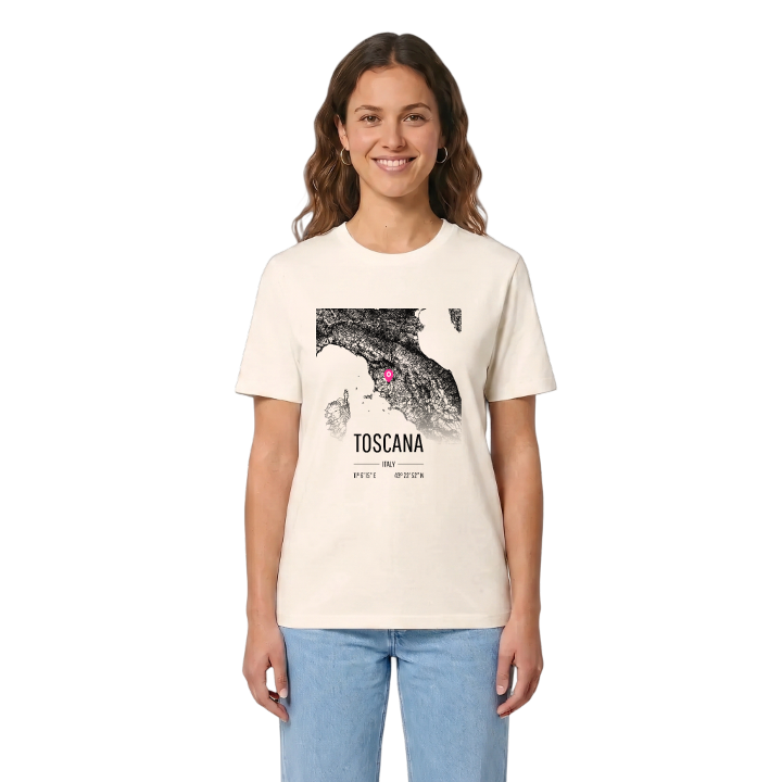 Toscana karta t-shirt – t-shirt från PinShirt