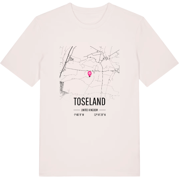 Toseland karta t-shirt – t-shirt från PinShirt