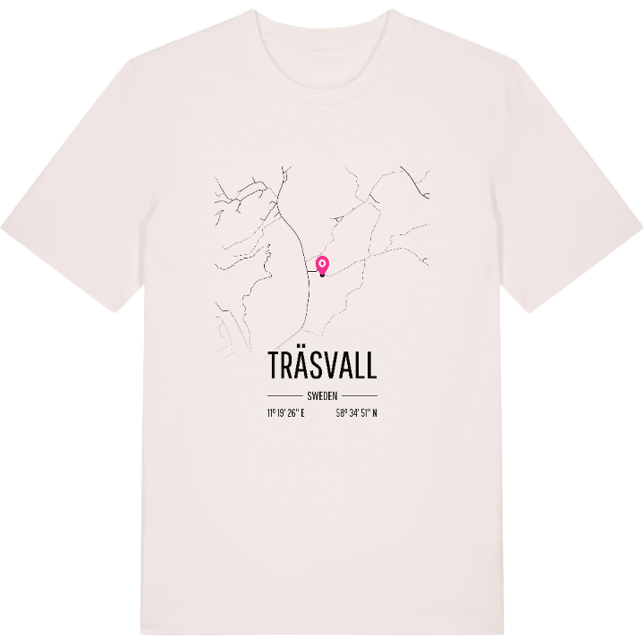 Träsvall karta t-shirt – t-shirt från PinShirt