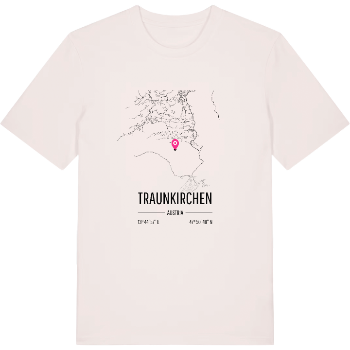 Traunkirchen karta t-shirt – t-shirt från PinShirt