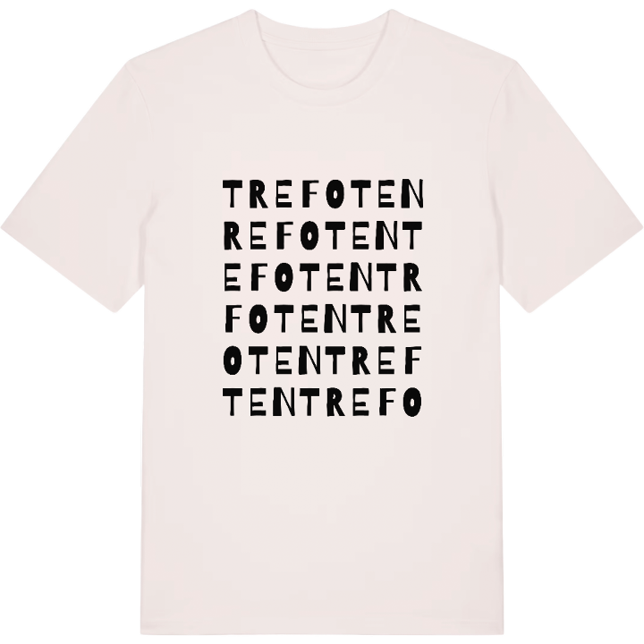 Trefoten ordlek t-shirt – t-shirt från PinShirt