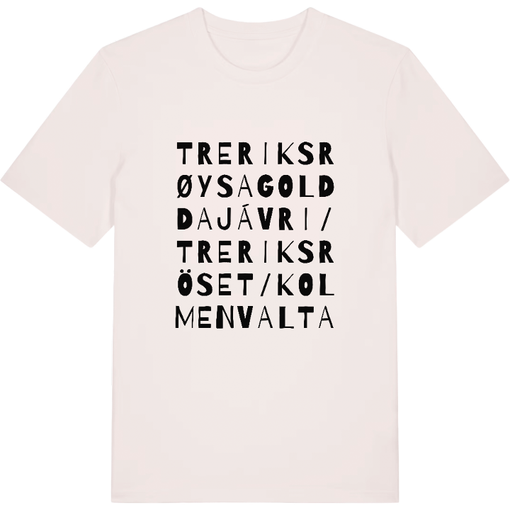 Treriksrøysa Golddajávri / Treriksröset / Kolmen valtakunnan rajapyykki ordlek t-shirt – t-shirt från PinShirt