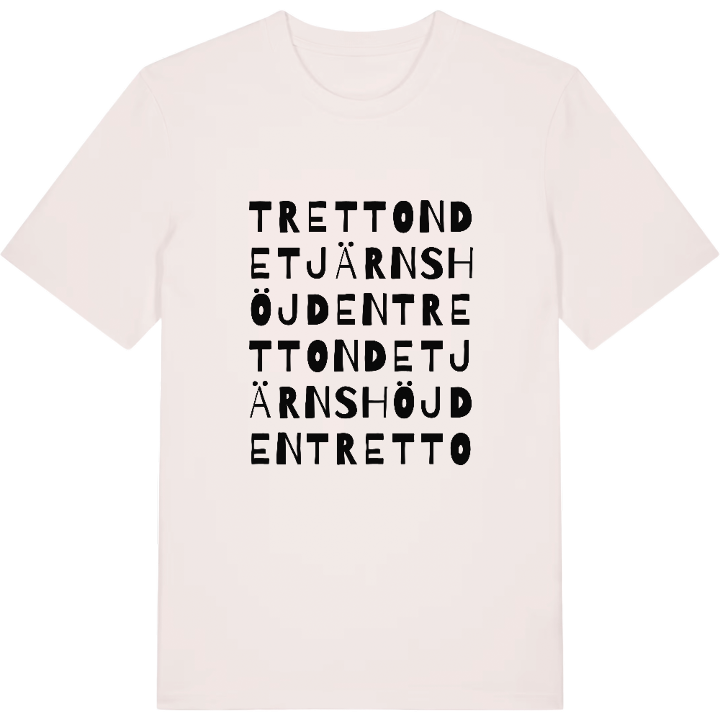 Trettondetjärnshöjden ordlek t-shirt – t-shirt från PinShirt