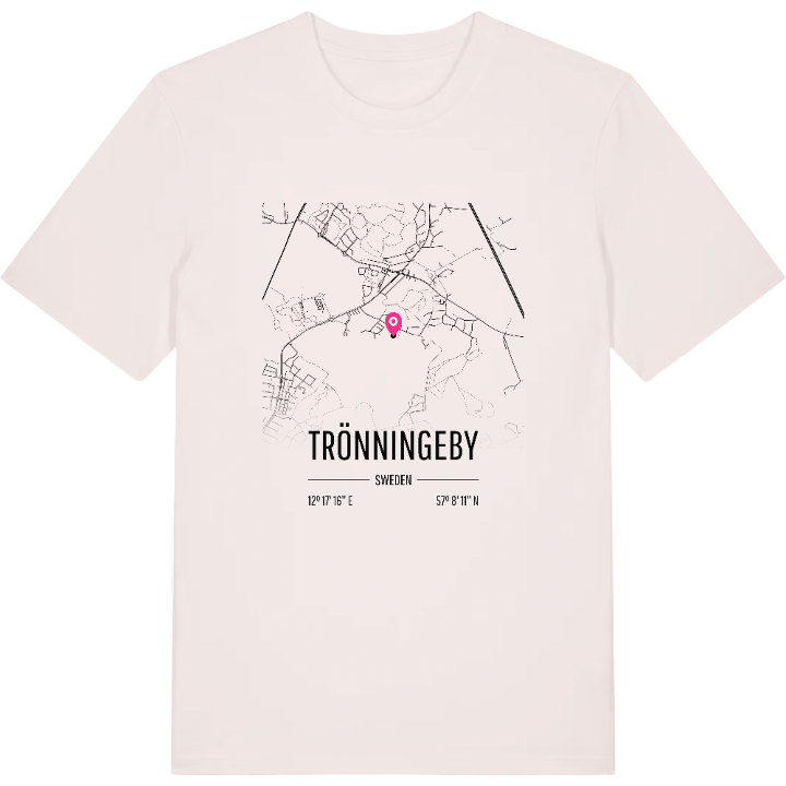 Trönningeby karta t-shirt – t-shirt från PinShirt