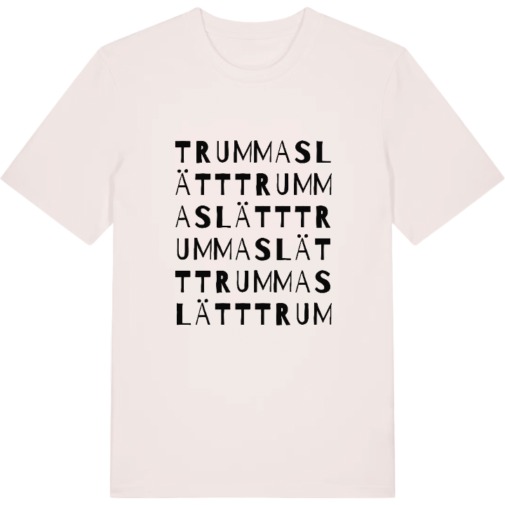 Trummaslätt ordlek t-shirt – t-shirt från PinShirt