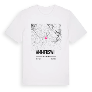 Ammerswil karta t-shirt – ekologisk bomull t-shirt från Pinshirt