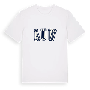 Auw college t-shirt – ekologisk bomull t-shirt från Pinshirt