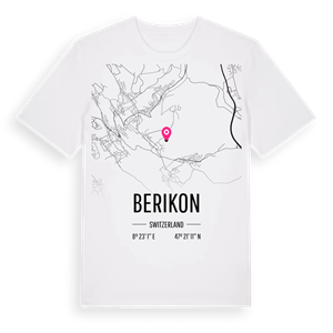 Berikon karta t-shirt – ekologisk bomull t-shirt från Pinshirt